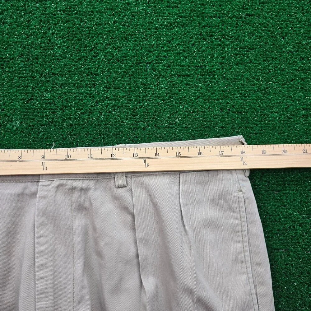 Polo Ralph Lauren Shorts Mens 36 Beige Chino Pleated Classic‎ Fit Golf Preppy